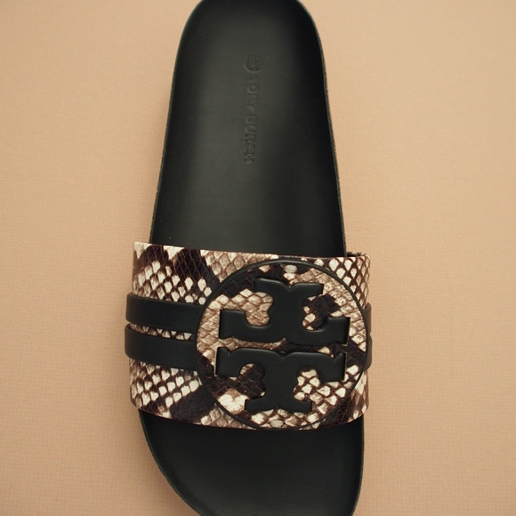 Tory Burch Leigh Snake Printed Slide S 9 9.5 - Picture 6 of 8